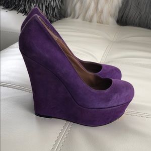 Steve Madden purple wedges